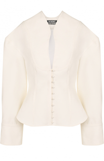 Приталенная блуза с объемными рукавами Jacquemus