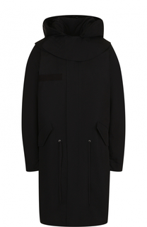 Хлопковая парка с меховой отделкой капюшона Helmut Lang