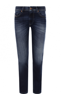 Джинсы прямого кроя с потертостями Diesel