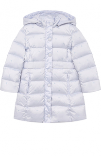 Пуховое пальто с капюшоном Armani Junior