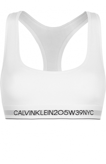 Однотонный бюстгальтер с логотипом бренда CALVIN KLEIN 205W39NYC