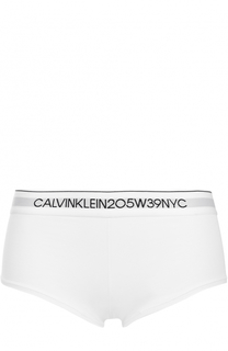 Однотонные трусы-шорты с логотипом бренда CALVIN KLEIN 205W39NYC