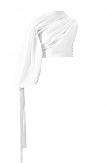 Хлопковый топ асимметричного кроя с драпировкой Jacquemus