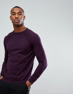 Фиолетовый джемпер с круглым вырезом Burton Menswear - Фиолетовый