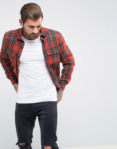 Красная рубашка навыпуск в клетку тартан ASOS - Красный