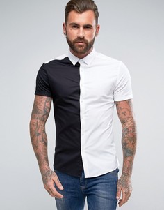 Монохромная облегающая рубашка ASOS - Белый