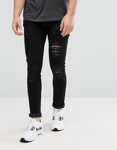 Рваные джинсы D-Struct - Черный
