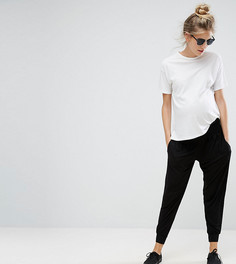 Трикотажные широкие брюки ASOS Maternity - Черный