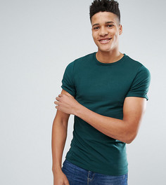 Зеленая обтягивающая футболка ASOS TALL - Зеленый