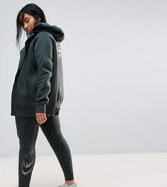 Зеленые леггинсы с логотипом металлик Nike Plus - Зеленый
