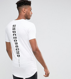 Обтягивающая длинная футболка с принтом ASOS TALL - Белый