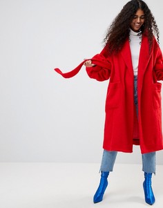 Пальто с пышными рукавами ASOS Made In Kenya - Красный