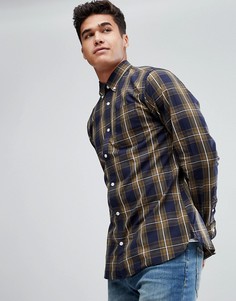 Облегающая рубашка в клетку Jack &amp; Jones - Зеленый