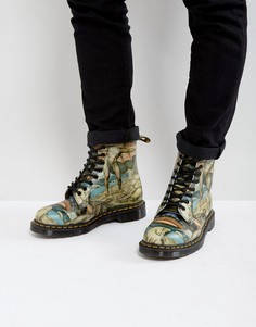 Ботинки с принтом и 8 парами люверсов Dr Martens William - Мульти