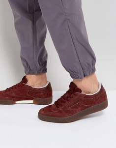 Красные кроссовки с каучуковой подошвой Reebok Club C 85 BS5093 - Красный