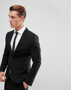 Черный супероблегающий пиджак ASOS - Черный