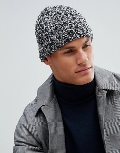 Серо-черная шапка-бини букле ASOS - Черный