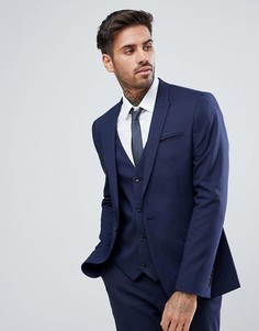 Темно-синий облегающий пиджак ASOS - Темно-синий