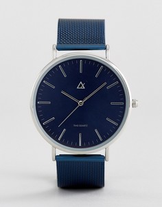 Часы с сетчатым браслетом и темно-синим циферблатом ASOS - Темно-синий