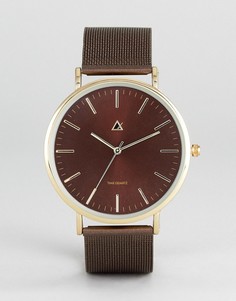 Часы с коричневым сетчатым браслетом ASOS - Коричневый