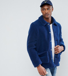 Синяя куртка из искусственного меха ASOS TALL - Синий