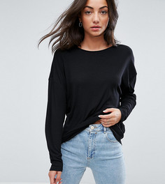 Оверсайз-футболка с рукавами летучая мышь ASOS TALL - Черный