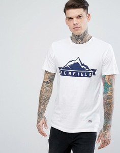 Белая футболка классического кроя с логотипом Penfield Mountain - Белый