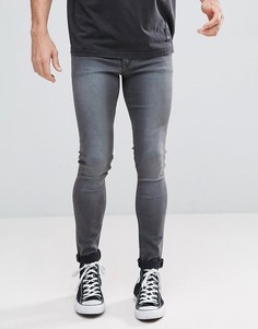 Дымчато-синие супероблегающие джинсы ASOS - Синий
