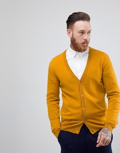 Желто-коричневый кардиган из мериносовой шерсти ASOS - Бежевый