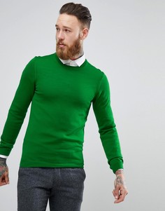 Зеленый обтягивающий джемпер из мериносовой шерсти ASOS - Зеленый