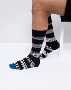 Черные носки в горошек и полоску Paul Smith - Черный