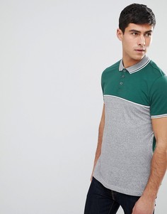 Поло колор блок Brave Soul - Зеленый