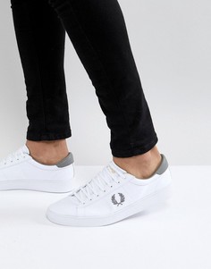 Белые парусиновые кроссовки Fred Perry - Белый