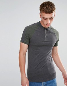 Обтягивающее поло с рукавами реглан ASOS - Мульти