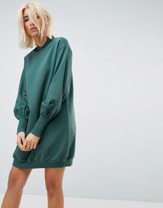 Свободное трикотажное платье ASOS - Зеленый