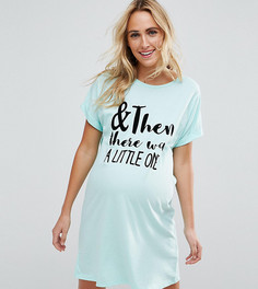 Футболка для сна с принтом Little One ASOS Maternity - Зеленый