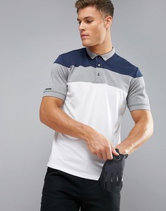 Поло колор блок Calvin Klein Golf - Белый