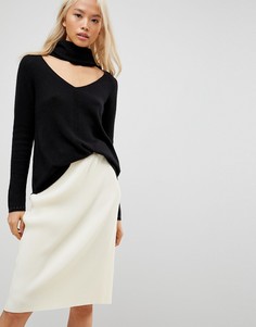 Кашемировый джемпер со свободным воротом Subtle Luxury - Черный
