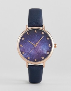Часы с галактическим принтом ASOS - Темно-синий