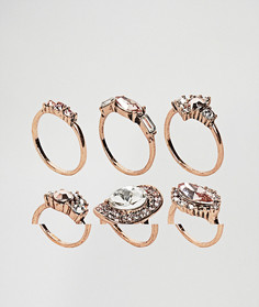 Набор колец с камнями ALDO Chydda - Золотой