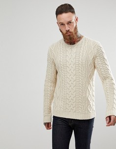 Вязаный джемпер овсяного цвета ASOS - Бежевый
