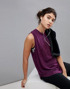 Фиолетовый спортивный топ adidas - Фиолетовый