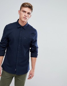 Темно-синяя фактурная фланелевая рубашка классического кроя Jack Wills Somerby - Темно-синий