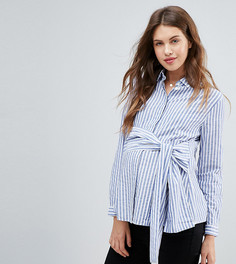 Рубашка в полоску с поясом ASOS Maternity - Мульти