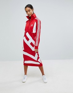 Платье-свитшот с графическим принтом adidas Originals Bold Age - Красный