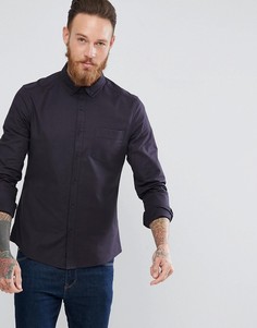 Черная облегающая оксфордская рубашка ASOS - Черный