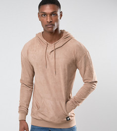 Sixth June TALL Hoodie In Stone Suedette - Светло-бежевый