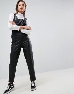 Комбинезон из искусственной кожи ASOS - Черный