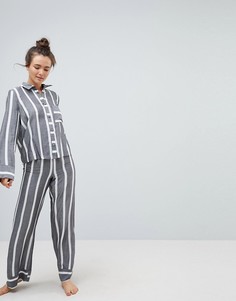 Супермягкий пижамный комплект в полоску ASOS PREMIUM - Мульти