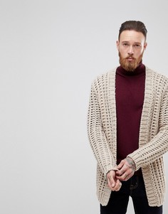 Бежевый фактурный кардиган ASOS - Бежевый